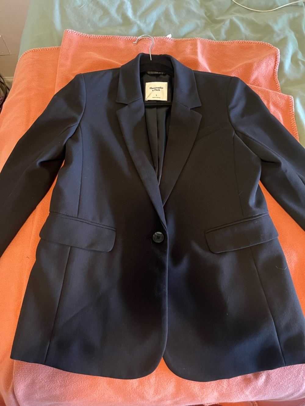 Abercrombie & Fitch Women's Black Tailored Single-Button Blazer